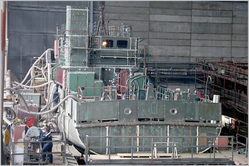 Третий большой гидрографический катер проекта 19920 в эллинге ССЗ "Вымпел"