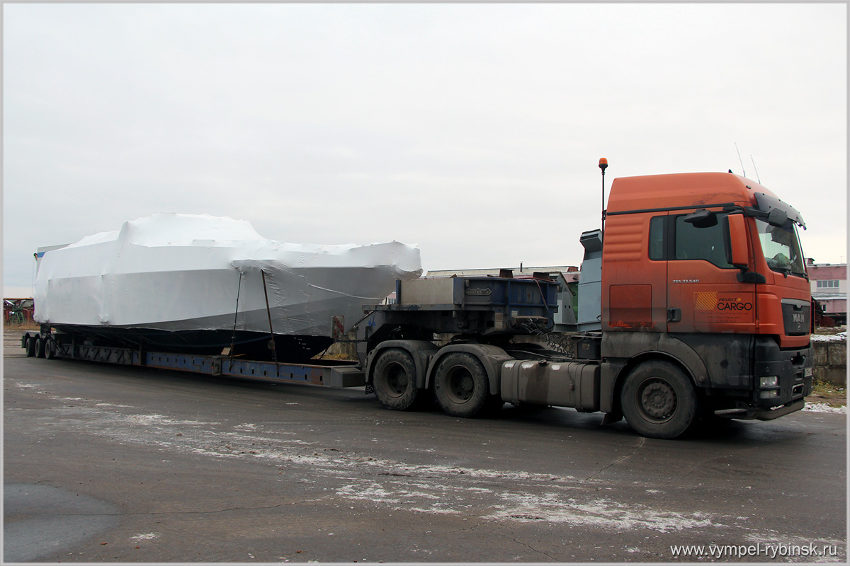 21 ноября скоростной патрульный катер «Мангуст» проекта 12150 заводской номер 02653 отправлен автотранспортом на Черное море